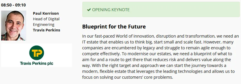Paul Kerrison Keynote Speaker at Enterprise IT Strategy Forum