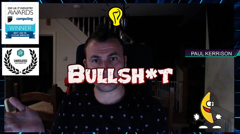 OBS overlay with Bullsh*t button and badges — going all in